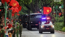 Cận cảnh dàn khí tài 'khủng' trên đường Thanh Niên trong buổi hợp luyện A80 lần 2