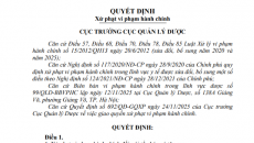 Dược phẩm Natura bị phạt 95 triệu đồng, đình chỉ nhập khẩu 5 tháng