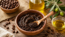 Infographic: Cách tẩy tế bào chết từ cà phê và dầu olive