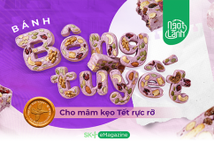 E-magazine: Lưu ngay công thức bánh bông tuyết khoai lang tím cho mâm kẹo Tết rực rỡ