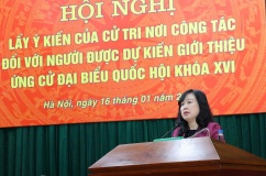 Bộ trưởng Đào Hồng Lan được giới thiệu ứng cử Đại biểu Quốc hội khóa XVI