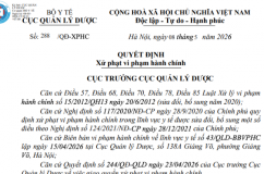 Vi phạm lưu hành thuốc, PHAPHARCO bị xử phạt 145 triệu đồng