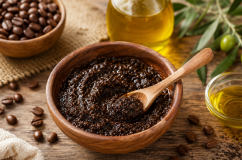 Infographic: Cách tẩy tế bào chết từ cà phê và dầu olive