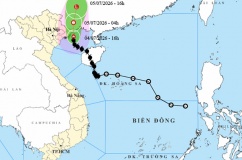 Bão số 1 sắp đổ bộ Quảng Ninh, nhiều nơi mưa lớn