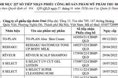 Cục Quản lý Dược thu hồi 227 số công bố mỹ phẩm