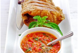 Cá rán chấm xốt tỏi thơm ngon