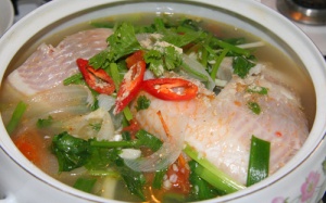 Canh cá điêu hồng nấu ngót