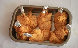 Gà tẩm bột giòn tan mà không cần dầu rán