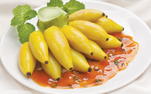 Mực nhồi hình nải chuối