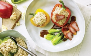 Gạo lứt ngỗng nướng ớt chuông