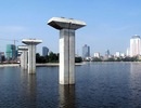 Hà Nội: 'Khởi động' lắp dầm cầu đường sắt trên cao Cát Linh - Hà Đông