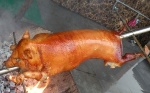 Hấp dẫn món heo sọc dưa săn giòn...