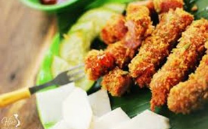 Lợn ôi thiu nhồi nhét làm nem chua rán