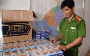 Phát hiện số lượng lớn thuốc lá lậu đang được vận chuyển