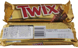 Kẹo socola Twix chứa các thành phần có thể gây dị ứng