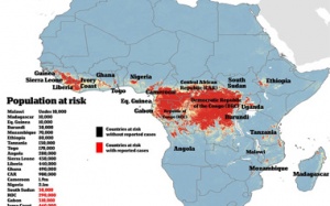 Công bố bản đồ lây nhiễm dịch Ebola ở châu Phi