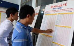 Vé tàu Tết 2015: Giảm 20% so với 2014