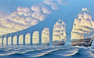 'Hoa mắt' với tranh biến hóa đánh lừa thị giác