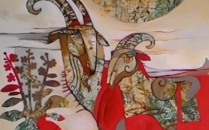 Ngắm dê năm Ất Mùi qua tranh họa sĩ Huế