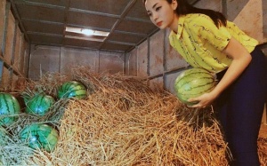 Kỳ Duyên bị tố giả tạo khi đi bán dưa giúp đồng bào Quảng Nam