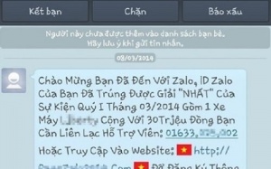 Lừa đảo hàng trăm triệu đồng qua mạng xã hội bằng “thông báo trúng thưởng”