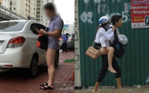 'Dở khóc dở cười' xem người Hà Nội lội mưa