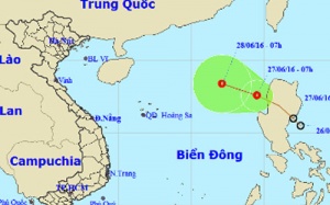 Biển Đông lại có áp thấp nhiệt đới
