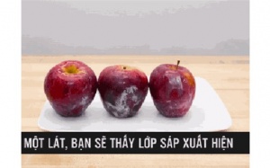 Đổ nước nóng lên quả táo: Cách cực hay kiểm tra táo có bị phun chất bảo quản độc hại