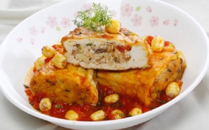 Ngon lạ: Đậu phụ nhồi hạt sen