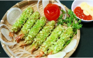Tôm chiên cốm mới - cho bàn tiệc thêm sang