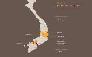 Bản đồ bệnh Zika đang lan truyền ở Việt Nam