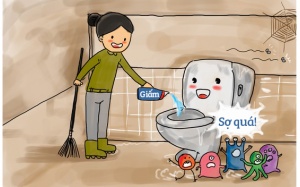 Mẹo dùng giấm dọn dẹp nhà vệ sinh cáu bẩn