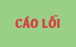 Cáo lỗi về thông tin đăng tải