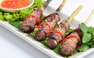 Ngọt mềm thịt bò cuốn sả nướng cuối tuần