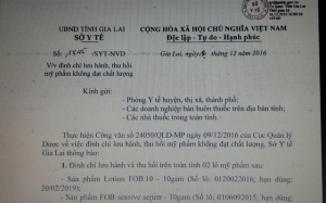 Gia Lai: Đình chỉ lưu hành, thu hồi 2 lô mỹ phẩm kém chất lượng