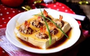 Đậu phụ nhồi tôm thịt thanh đạm ngày mưa