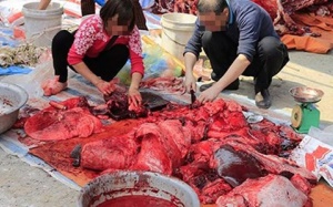 Rùng mình cảnh đánh, ăn tiết canh thản nhiên giữa Thủ đô