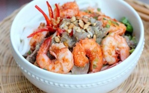Bún tôm nướng sả hấp dẫn cuối tuần