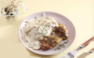 Gà sốt nấm theo kiểu Pháp