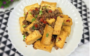 Đậu phụ sốt thịt băm ngon cơm