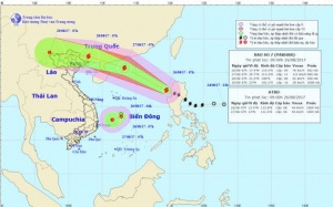 Bão số 7 kết hợp với áp thấp nhiệt đới sẽ gây mưa lớn cho các tỉnh Bắc Bộ