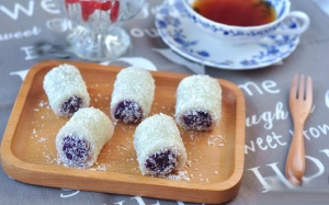 Bánh Mochi nhân khoai lang tím đẹp mắt