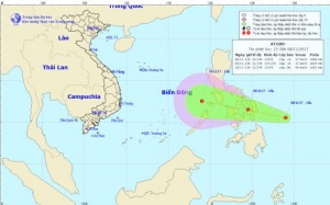 Biển Đông chuẩn bị đón áp thấp nhiệt đới