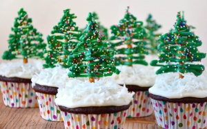 Cách làm bánh muffin hình cây thông cho ngày Giáng sinh