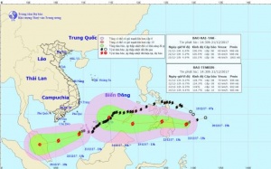 Bão số 15 chưa tan, lại xuất hiện bão mới gần Biển Đông
