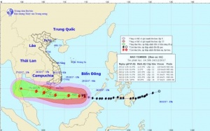 Bão số 16 giật cấp 15 đang tiến vào Nam Bộ