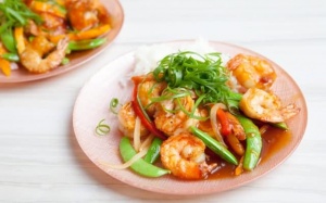 Tôm xào rau củ, sốt teriyaki ngon tuyệt 