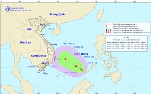 Rãnh áp thấp trên biển Đông có khả năng mạnh lên thành áp thấp nhiệt đới