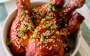 Cay ngon món đùi gà nướng kiểu Hàn Quốc đẫm nước sốt 