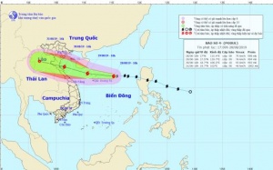 Bão số 4 di chuyển nhanh và hướng về Bắc Trung Bộ